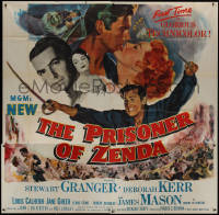9p0170 PRISONER OF ZENDA 6sh 1952 art of Stewart Granger kissing Deborah Kerr, Granger, Mason!