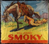 9p0174 SMOKY INCOMPLETE 6sh 1933 great art of Victor Jory dragged by the title horse, ultra rare!