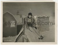 9p0662 CLARA BOW 8x10.25 still 1926 wearing sexy lingerie on fake snowy roof while making It!