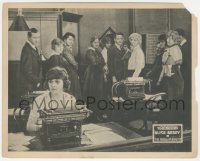9p0639 ORDEAL OF ROSETTA 8x10 LC 1919 Alice Brady at typewriter feels like she's being watched, rare!