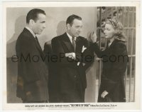 9p0762 THEY DRIVE BY NIGHT 8x10.25 still 1940 Humphrey Bogart, George Raft & Ann Sheridan by jail!