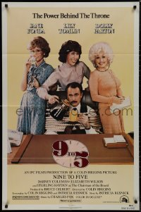 9p0452 9 TO 5 1sh 1980 Dolly Parton, Jane Fonda & Lily Tomlin w/tied up Dabney Coleman!