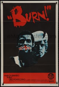 9p0291 BURN Aust 1sh 1970 Marlon Brando profiteers from war, directed by Gillo Pontecorvo!