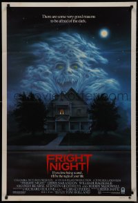 9p0300 FRIGHT NIGHT Aust 1sh 1985 Sarandon, McDowall, best classic horror art by Peter Mueller!