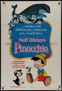 9p0310 PINOCCHIO Aust 1sh R1982 Disney classic cartoon about a wooden boy who wants to be real!