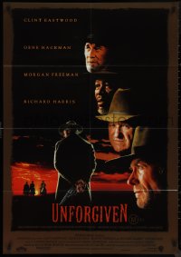 9p0319 UNFORGIVEN Aust 1sh 1992 Clint Eastwood, Gene Hackman, Richard Harris, Morgan Freeman