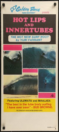 9p0373 HOT LIPS & INNERTUBES Aust daybill 1970s Yuri Farrant Australian surfing documentary!