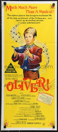 9p0397 OLIVER Aust daybill 1969 Charles Dickens, art of Mark Lester, who wants some more!