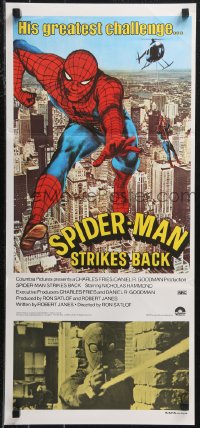 9p0424 SPIDER-MAN STRIKES BACK Aust daybill 1978 Marvel Comics, Spidey in his greatest challenge!