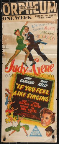 9p0431 SUMMER STOCK Aust daybill 1950 art of Judy Garland & Gene Kelly dancing!