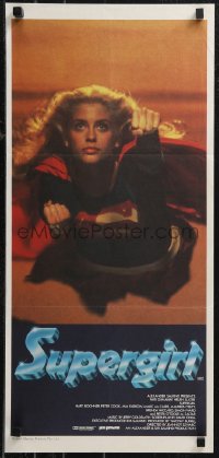 9p0433 SUPERGIRL Aust daybill 1984 different image of Helen Slater in costume flying!