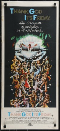 9p0442 THANK GOD IT'S FRIDAY Aust daybill 1978 Donna Summer, Jeff Goldblum, Kanarek & Lamk disco art
