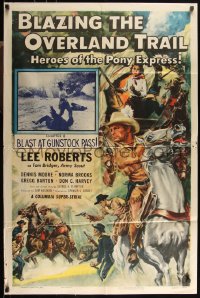 9p0468 BLAZING THE OVERLAND TRAIL chapter 8 1sh 1956 Glenn Cravath art of Heroes of the Pony Express!