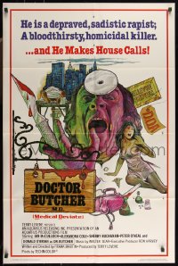 9p0500 DOCTOR BUTCHER M.D. 1sh 1981 Marino Girolami's Zombi Holocaust, creepy artwork!
