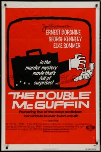 9p0502 DOUBLE McGUFFIN 1sh 1979 Ernest Borgnine, George Kennedy, really cool Saul Bass artwork!