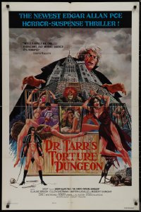 9p0506 DR. TARR'S TORTURE DUNGEON style B 1sh 1976 Joseph Musso art of women being tortured!