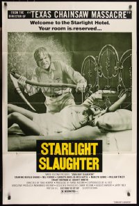 9p0508 EATEN ALIVE 1sh 1977 Tobe Hooper, wild image of sexy bound girl on bed, Starlight Slaughter!