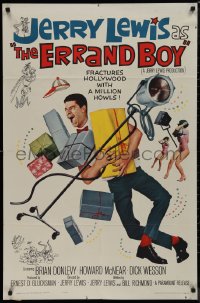 9p0512 ERRAND BOY 1sh 1962 Jerry Lewis breaks up Hollywood inside-out & funny-side up!