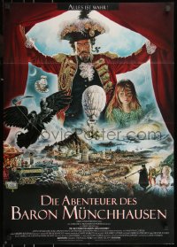 9p0127 ADVENTURES OF BARON MUNCHAUSEN German 1988 directed by Terry Gilliam, Renato Casaro art!