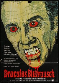 9p0139 SCARS OF DRACULA German R1970s different art of vampire Christopher Lee, Hammer horror!