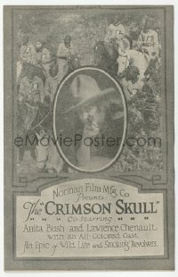 9p0043 CRIMSON SKULL herald 1921 all-colored cast, Anita Bush, cowboy Lawrence Chenault!