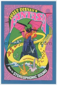 9p0047 FANTASIA herald R1970 Disney classic musical, great psychedelic fantasy art!