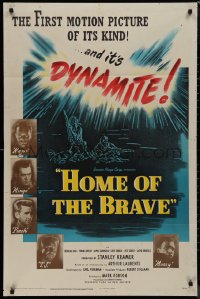 9p0535 HOME OF THE BRAVE 1sh 1949 Lloyd Bridges confronts racial prejudice with James Edwards!