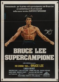 9p1738 BRUCE LEE: THE MAN, THE MYTH Italian 1p 1980 Bruce Lee biography, different Tarantelli art!