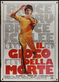 9p1739 BRUCE LEE: THE MAN, THE MYTH Italian 1p R1980s Bruce Lee biography, Ezio Tarantelli art!