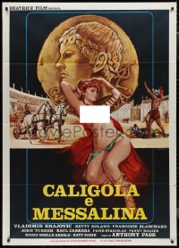 9p1750 CALIGULA & MESSALINA Italian 1p 1982 Caligula et Messaline, Crovato art of naked Betty Roland!