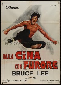 9p1760 CHINESE CONNECTION Italian 1p R1970s kung fu master Bruce Lee, art by Averardo Ciriello!