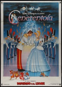 9p1763 CINDERELLA Italian 1p R1988 Walt Disney classic romantic musical fantasy cartoon!