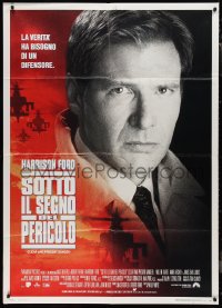 9p1765 CLEAR & PRESENT DANGER Italian 1p 1994 great portrait of Harrison Ford & Apache helicopters!