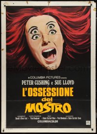 9p1775 CORRUPTION Italian 1p 1969 great creepy different art of screaming woman with four eyes!