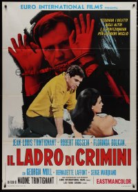 9p1781 CRIME THIEF Italian 1p 1969 Jean-Louis Trintignant, Florinda Bolkan, Le Voleur de Crimes!