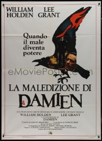 9p1787 DAMIEN OMEN II Italian 1p 1978 cool art of demonic crow, the first time was only a warning!