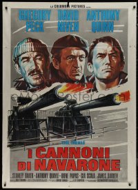 9p1862 GUNS OF NAVARONE Italian 1p R1960s different art of Gregory Peck, David Niven & Anthony Quinn!