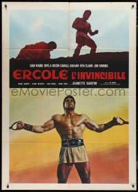 9p1872 HERCULES THE INVINCIBLE Italian 1p R1972 images of Dan Vadis as the strongest man in the world!