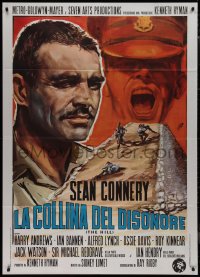 9p1875 HILL Italian 1p 1965 directed by Lumet, great different close-up art of Sean Connery, rare!