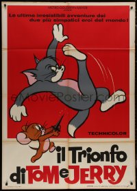 9p1895 IL TRIONFO DI TOM E JERRY Italian 1p 1964 Hanna-Barbera, great cartoon cat & mouse artwork!