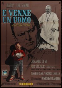 9p1960 MAN NAMED JOHN Italian 1p 1965 Ermanno Olmi's E venne un uomo, art of Rod Steiger!