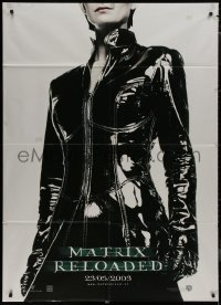 9p1970 MATRIX RELOADED teaser Italian 1p 2003 great image of Carrie-Anne Moss as Trinity!