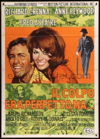9p1975 MIDAS RUN Italian 1p 1969 different art of Fred Astaire, Richard Crenna & sexy Anne Heywood!