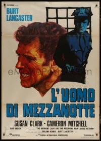 9p1976 MIDNIGHT MAN Italian 1p 1974 different art of Burt Lancaster by Piero Ermanno Iaia!
