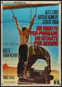 9p1978 MINUTE TO PRAY, A SECOND TO DIE Italian 1p 1968 spaghetti western art of Alex Cord hung!