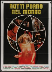 9p1994 NOTTI PORNO NEL MONDO Italian 1p 1977 Laura Gemser hosted, super sexy artwork of naked woman!
