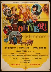 9p2000 OLIVER Italian 1p 1969 Charles Dickens, Mark Lester, Shani Wallis, Carol Reed, Terpning art!