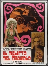 9p2028 QUEENS OF EVIL Italian 1p 1971 Tonino Cervi's Le Regine, wild images of sexy Haydee Politoff!