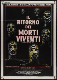 9p2036 RETURN OF THE LIVING DEAD Italian 1p 1985 cool completely different zombie montage image!