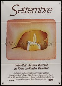 9p2056 SEPTEMBER Italian 1p 1988 Woody Allen, cool art of candle by Jean-Michel Folon!